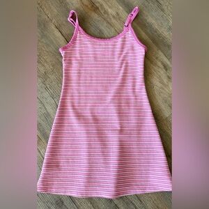 American Eagle Pink and Cream Striped Sun Dress